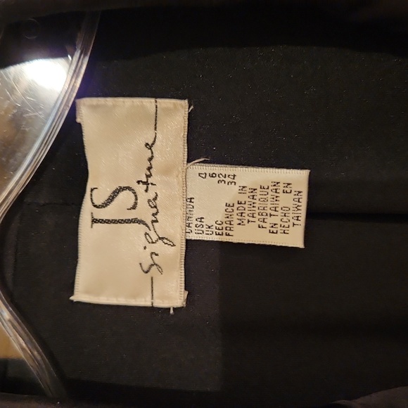 JS Signature tuxedo style black satin jacket Size 4 - Picture 3 of 10